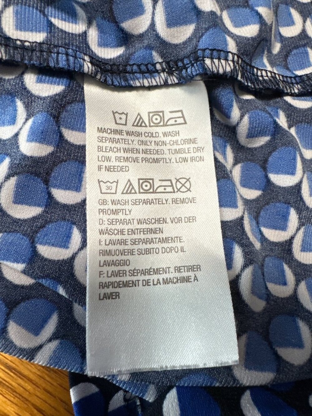 Susan Graver Blue & White Geometric Print Sleeveless Tank Top Women's Size 1X - Picture 5 of 8
